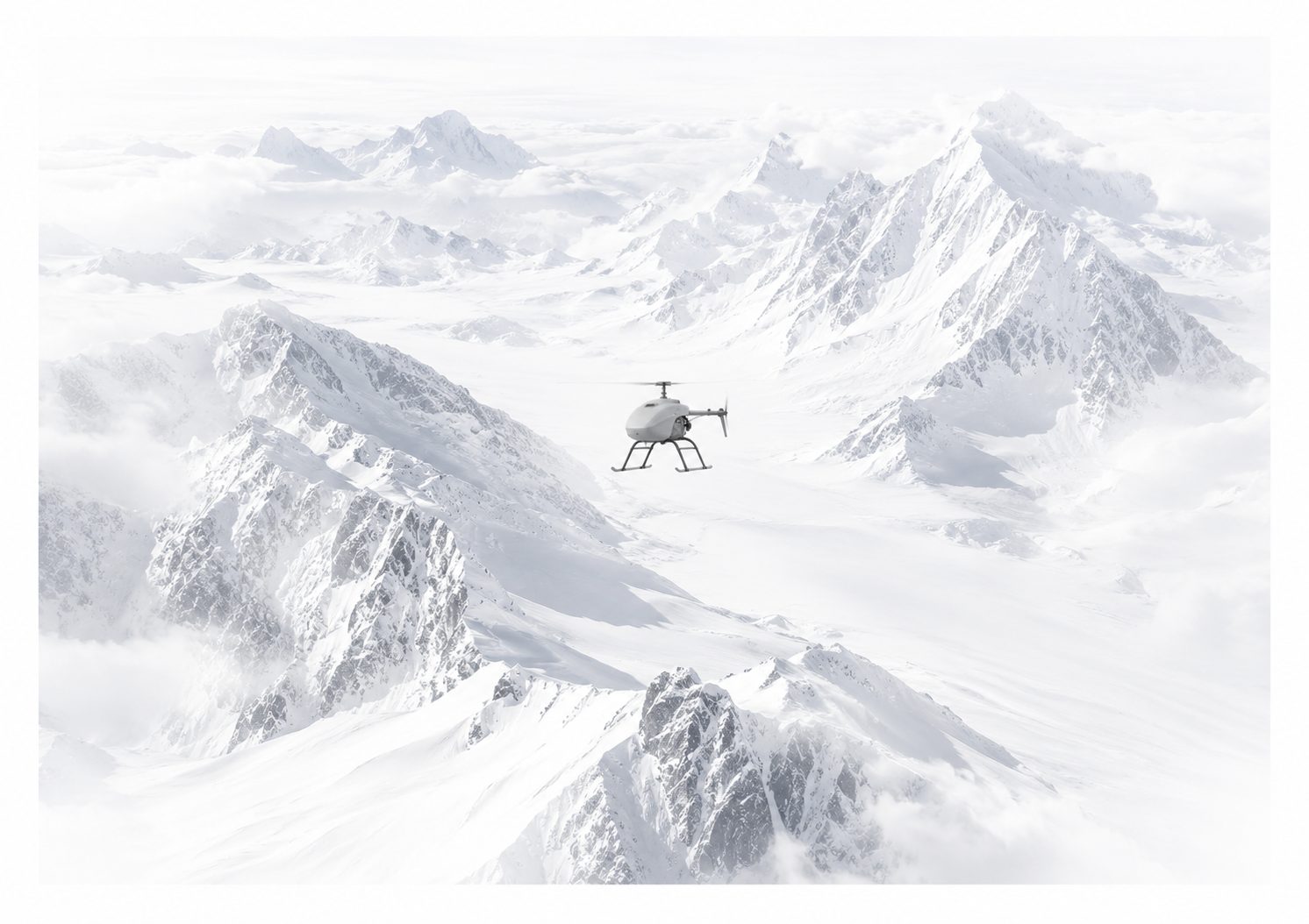 Aeolus UAS over snow-covered mountains