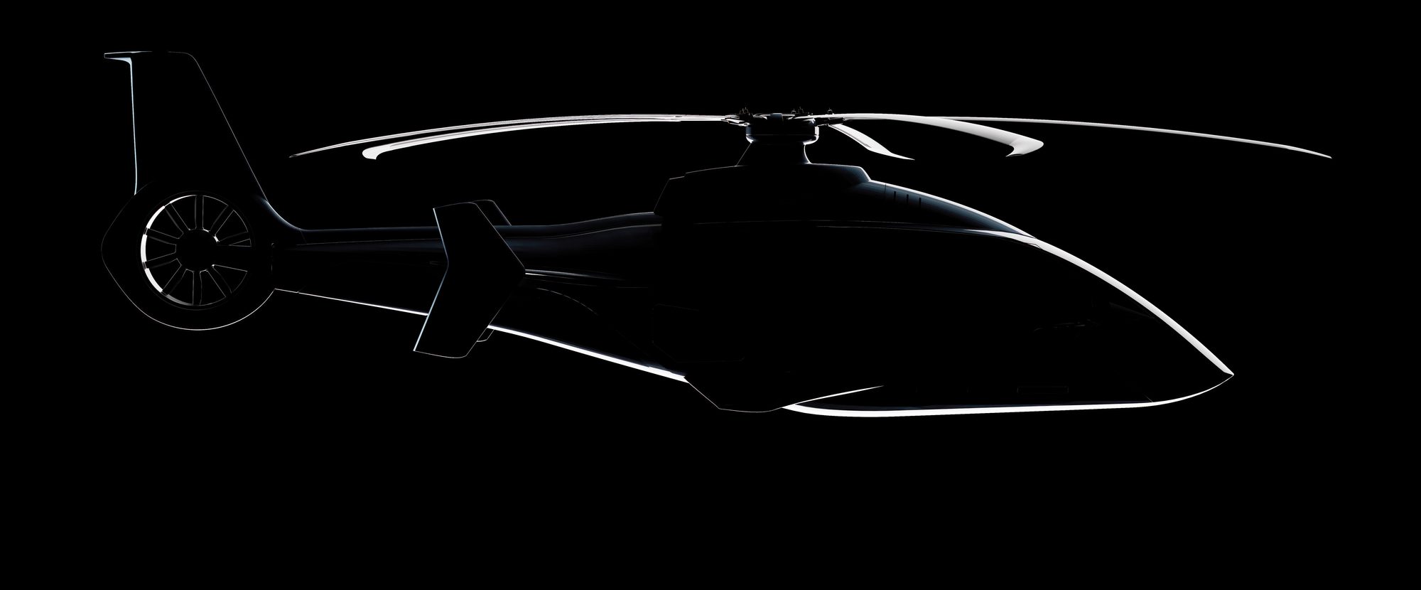 Avayu rotorcraft silhouette, studio profile